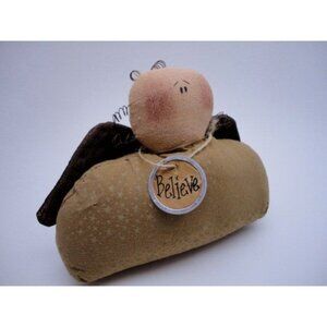 Vintage Honey and Me Christmas Angel Holiday Decoration - Primitive